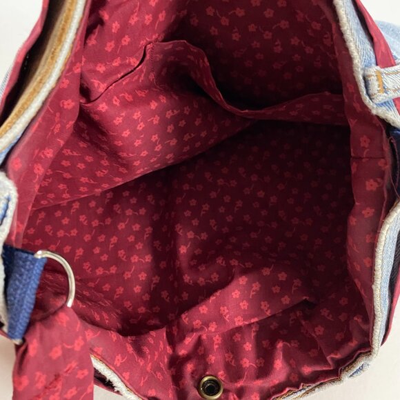 Vintage Homemade Calvin Klein Jeans Denim Shoulder Bag Purse tote Handmade - Picture 7 of 9